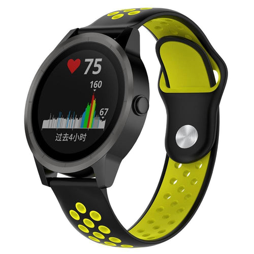 black-yellow-garmin-vivoactive-3-watch-straps-nz-silicone-sports-watch-bands-aus