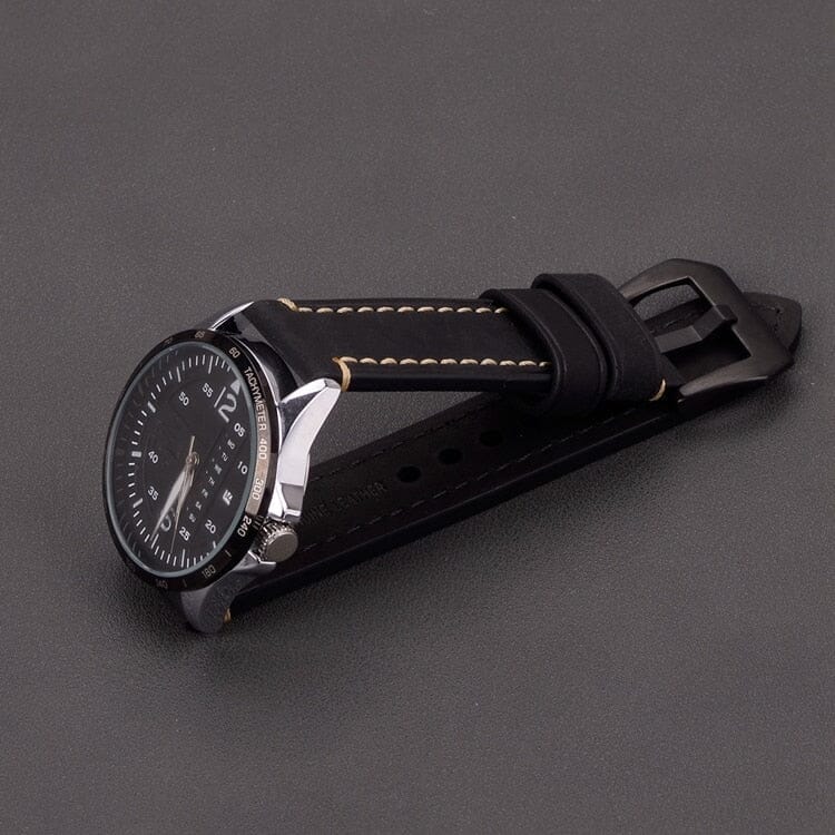black-black-buckle-garmin-venu-x1-watch-straps-nz-retro-leather-watch-bands-aus