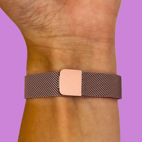 rose-pink-metal-meshxiaomi-amazfit-smart-watch,-smart-watch-2-watch-straps-nz-milanese-watch-bands-aus