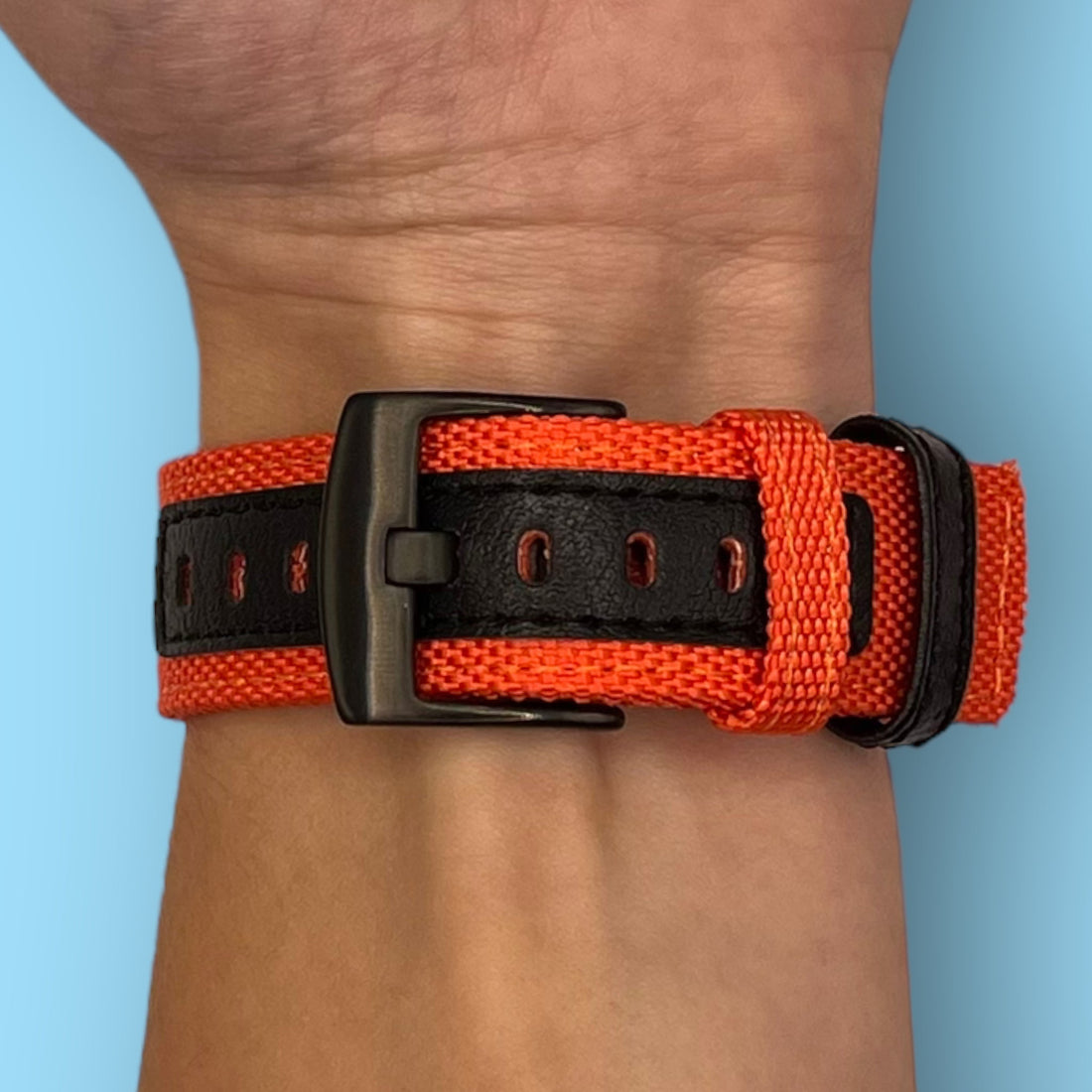 orange-garmin-instinct-e-(40mm)-watch-straps-nz-nylon-and-leather-watch-bands-aus