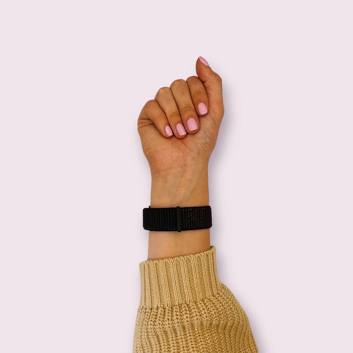 black-xiaomi-amazfit-smart-watch,-smart-watch-2-watch-straps-nz-nylon-sports-loop-watch-bands-aus