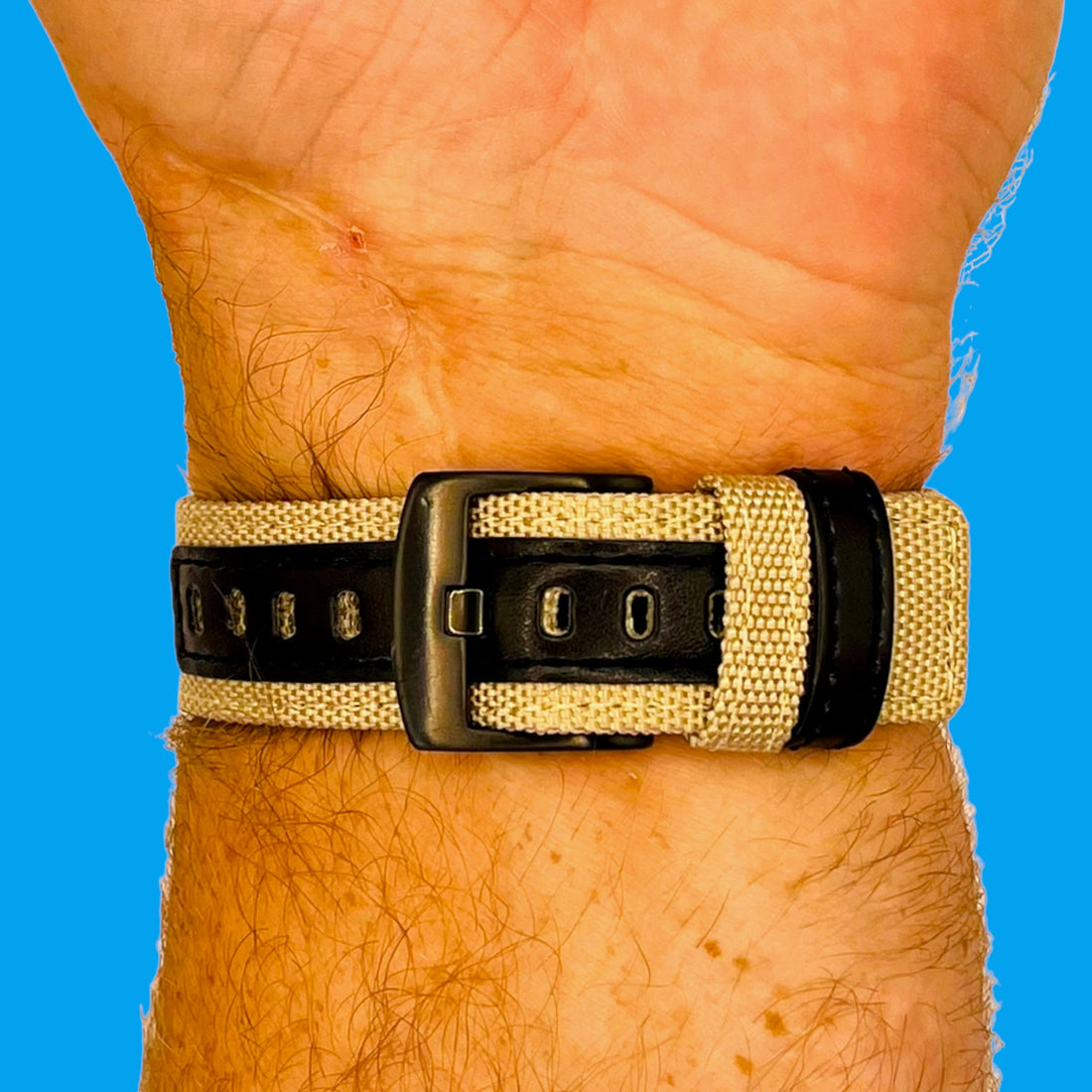khaki-samsung-galaxy-watch-fe-watch-straps-nz-nylon-and-leather-watch-bands-aus