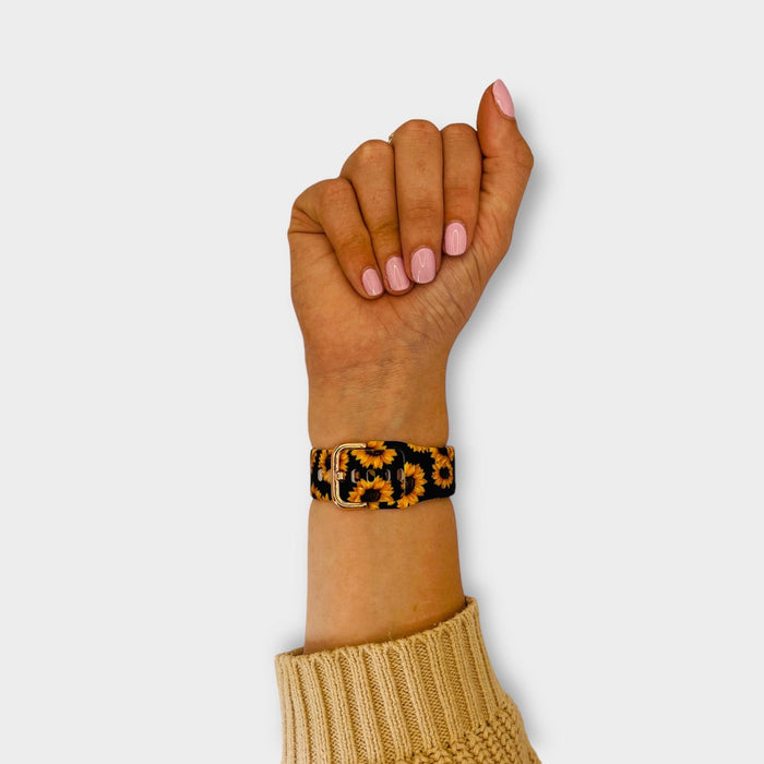 sunflowers-black-coros-apex-4-(42mm)-watch-straps-nz-pattern-straps-watch-bands-aus