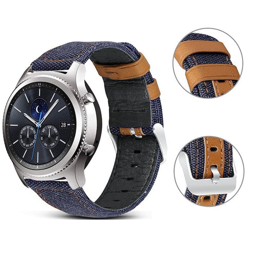 dark-blue-rose-gold-buckle-garmin-vivoactive-3-watch-straps-nz-denim-watch-bands-aus