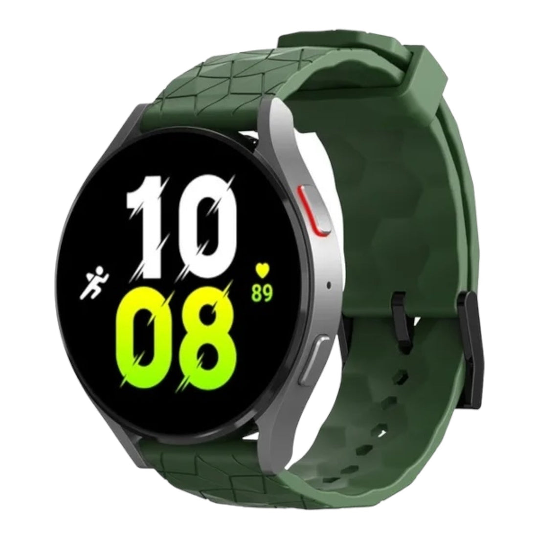 army-green-hex-pattern-samsung-galaxy-watch-ultra-watch-straps-nz-silicone-football-pattern-watch-bands-aus-996412