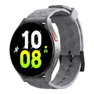 grey-hex-patternfitbit-versa-4-watch-straps-nz-silicone-football-pattern-watch-bands-aus