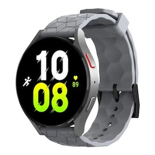 grey-hex-pattern-garmin-quatix-8-(51mm)-watch-straps-nz-silicone-football-pattern-watch-bands-aus