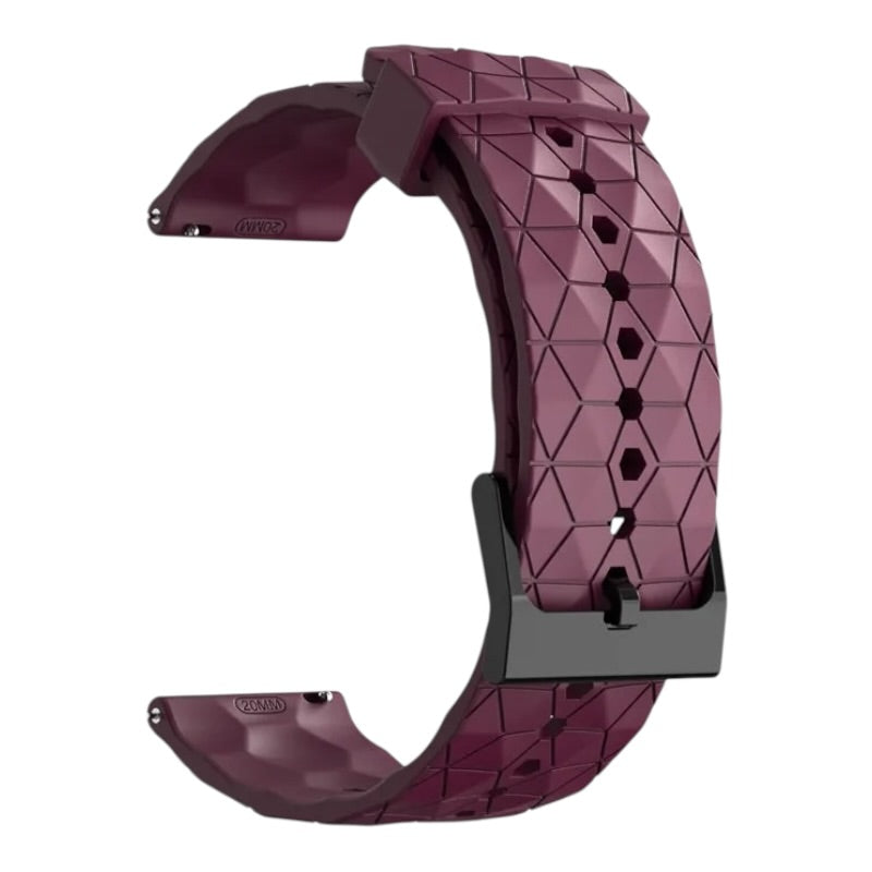 maroon-watch-straps-nz-silicone-football-pattern-watch-bands-aus