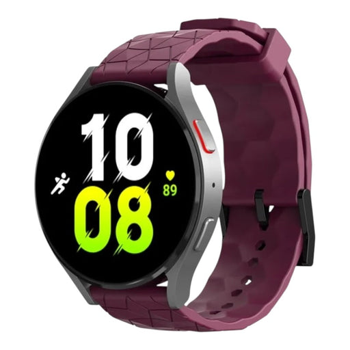 maroon-watch-straps-nz-silicone-football-pattern-watch-bands-aus