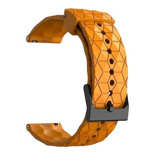orange-hex-patternwahoo-elemnt-rival-watch-straps-nz-silicone-football-pattern-watch-bands-aus