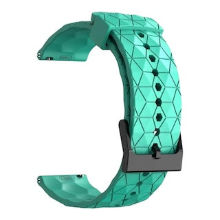 teal-hex-pattern-suunto-run-watch-straps-nz-silicone-football-pattern-watch-bands-aus