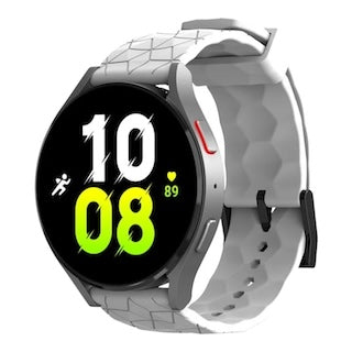 white-hex-pattern-garmin-venu-4-(41mm)-watch-straps-nz-silicone-football-pattern-watch-bands-aus