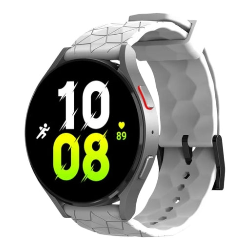 white-hex-pattern-garmin-fenix-9-(51mm)-watch-straps-nz-silicone-football-pattern-watch-bands-aus
