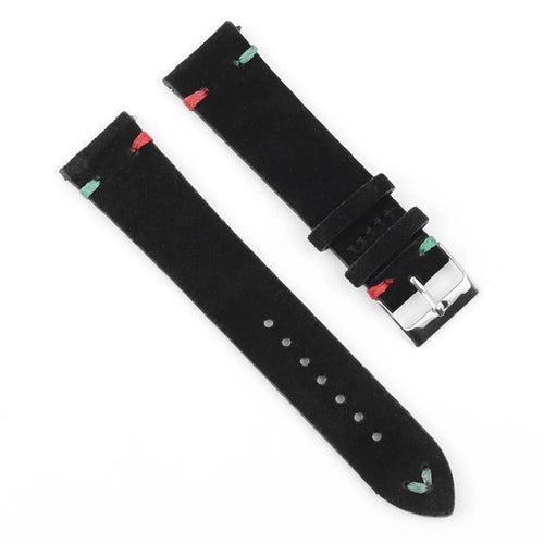 black-red-green-garmin-approach-s70-(47mm)-watch-straps-nz-suede-watch-bands-aus