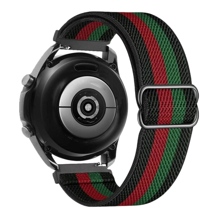 black-red-green-stripe-polar-ignite-watch-straps-nz-braided-loop-flex-watch-bands-aus