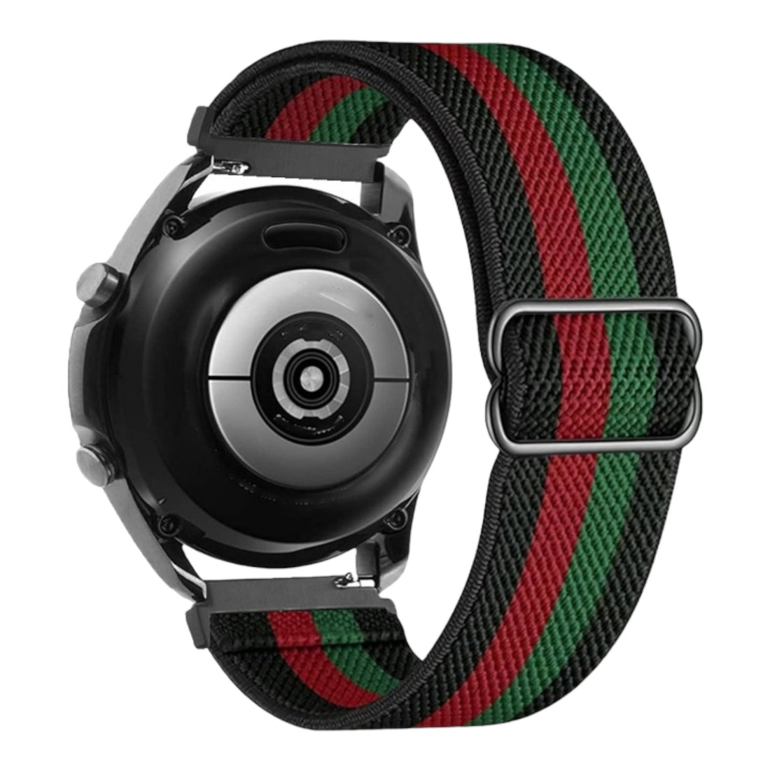 black-red-green-stripe-garmin-venu-4-(41mm)-watch-straps-nz-braided-loop-flex-watch-bands-aus-996722