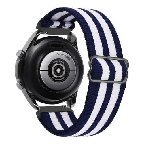 blue-white-stripe-huawei-watch-5-(46mm)-watch-straps-nz-braided-loop-flex-watch-bands-aus
