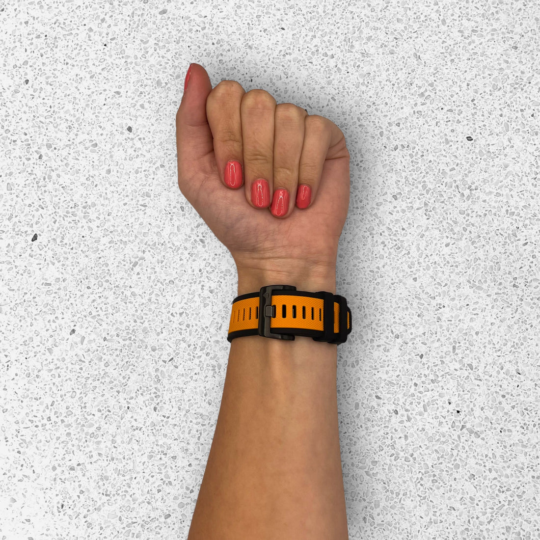orange-garmin-quickfit-22mm-watch-straps-nz-dual-colour-sports-watch-bands-aus