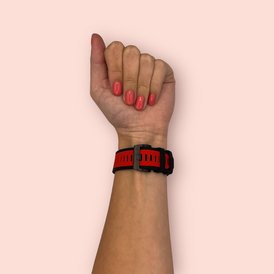 red-garmin-quatix-8-(47mm)-watch-straps-nz-dual-colour-sports-watch-bands-aus