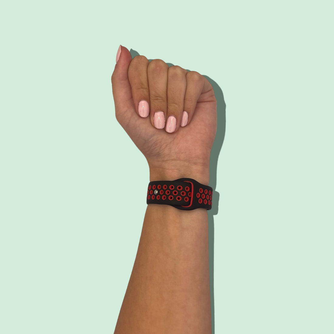 black-red-samsung-galaxy-watch-7-(40mm)-watch-straps-nz-silicone-sports-watch-bands-aus-804103