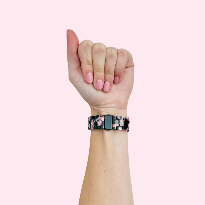 pink-flower-huawei-watch-fit-4-pro-watch-straps-nz-resin-watch-bands-aus