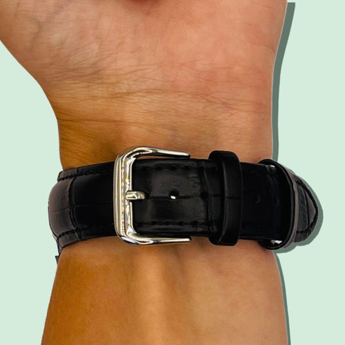 black-xiaomi-amazfit-stratos,-stratos-2-watch-straps-nz-snakeskin-leather-watch-bands-aus