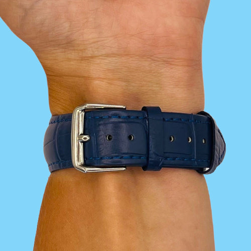 blue-rose-gold-buckle-garmin-vivoactive-3-watch-straps-nz-snakeskin-leather-watch-bands-aus