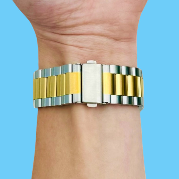 silver-gold-metal-huawei-watch-gt-5-pro-46mm-watch-straps-nz-stainless-steel-link-watch-bands-aus