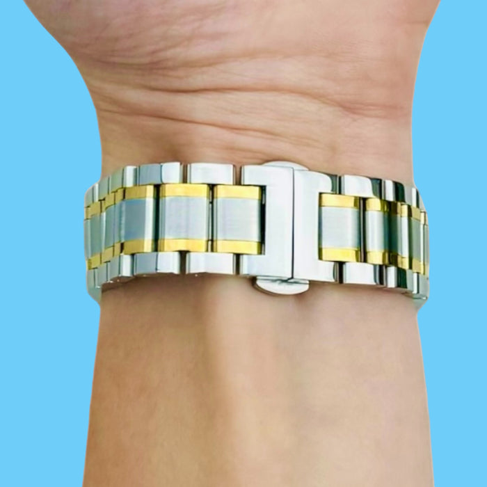 silver-gold-stripe-metal-huawei-honor-magicwatch-2-(46mm)-watch-straps-nz-stainless-steel-link-watch-bands-aus