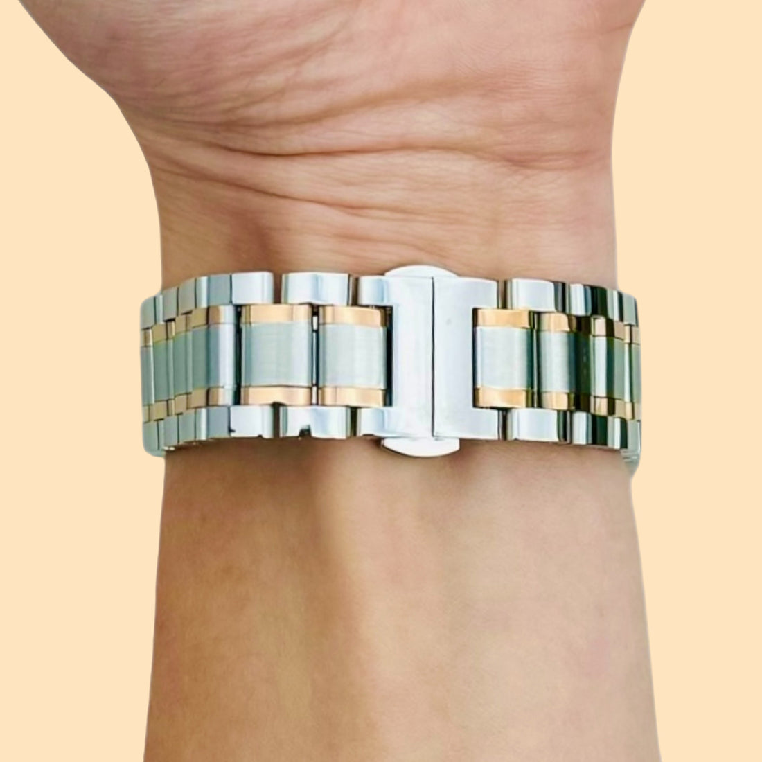 silver-rose-gold-stripe-metal-nixon-22mm-range-watch-straps-nz-stainless-steel-link-watch-bands-aus-991098