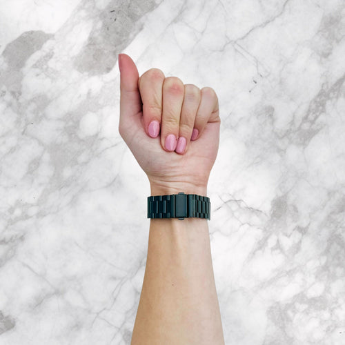 black-metal-garmin-forerunner-265-watch-straps-nz-stainless-steel-link-watch-bands-aus