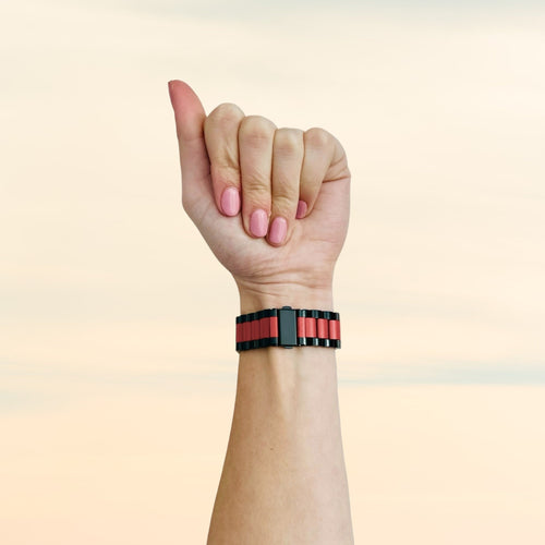 black-red-metal-google-pixel-watch-4-(45mm)-watch-straps-nz-stainless-steel-link-watch-bands-aus