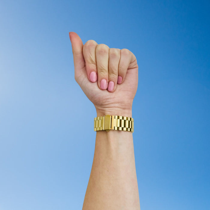 gold-metal-garmin-instinct-3-(50mm)-watch-straps-nz-stainless-steel-watch-bands-aus