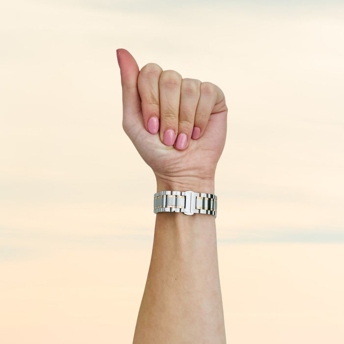 silver-rose-gold-stripe-metal-brew-watch--retrograph-8-bit-brew-watch-straps-nz-stainless-steel-link-watch-bands-aus