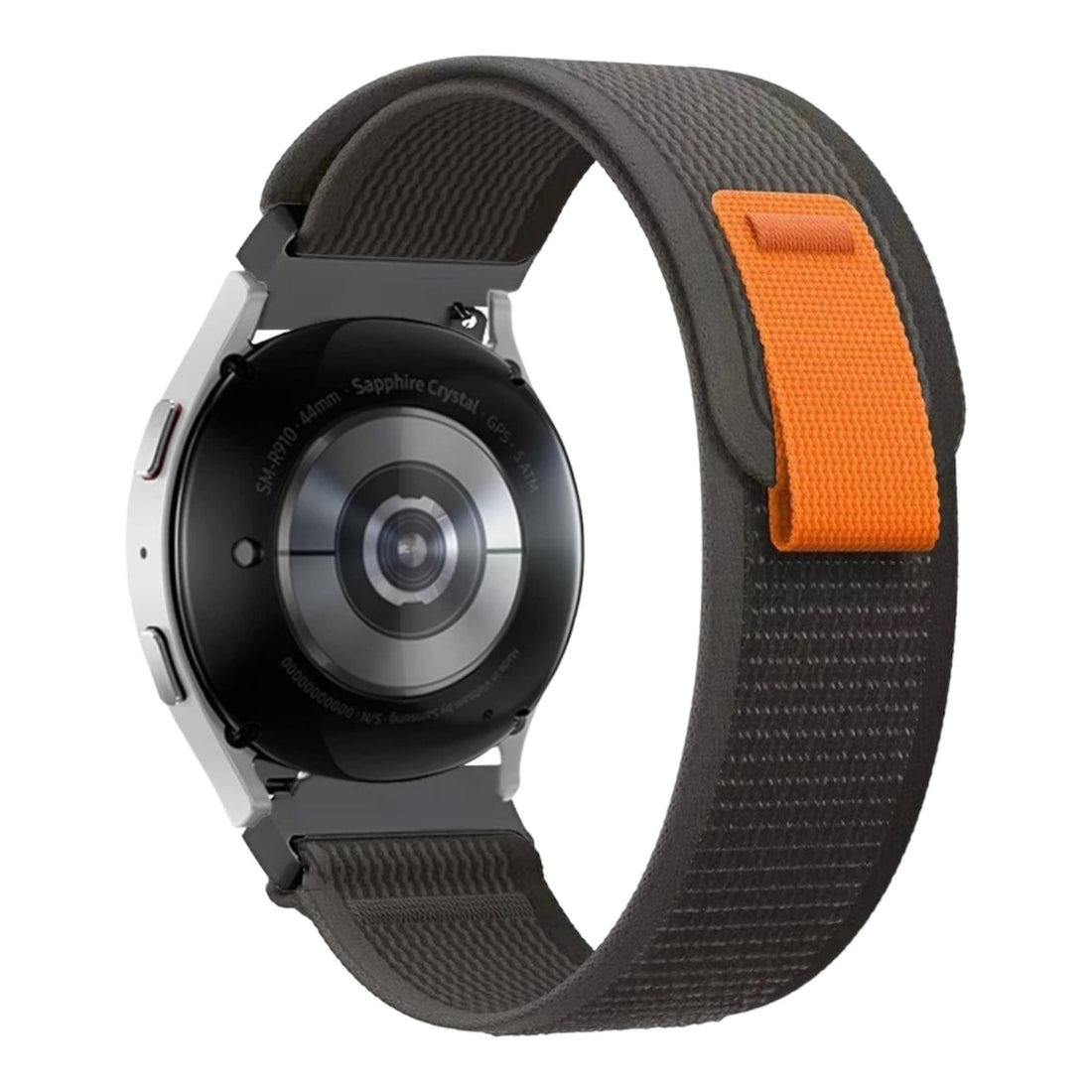black-grey-orange-garmin-18mm-range-watch-straps-nz-trail-loop-watch-bands-aus