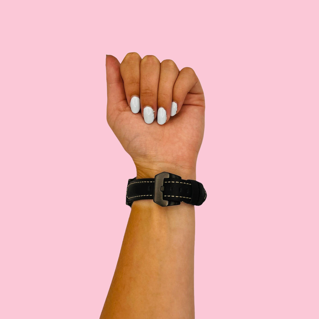 black-black-buckle-samsung-galaxy-watch-4-classic-(42mm-46mm)-watch-straps-nz-retro-leather-watch-bands-aus