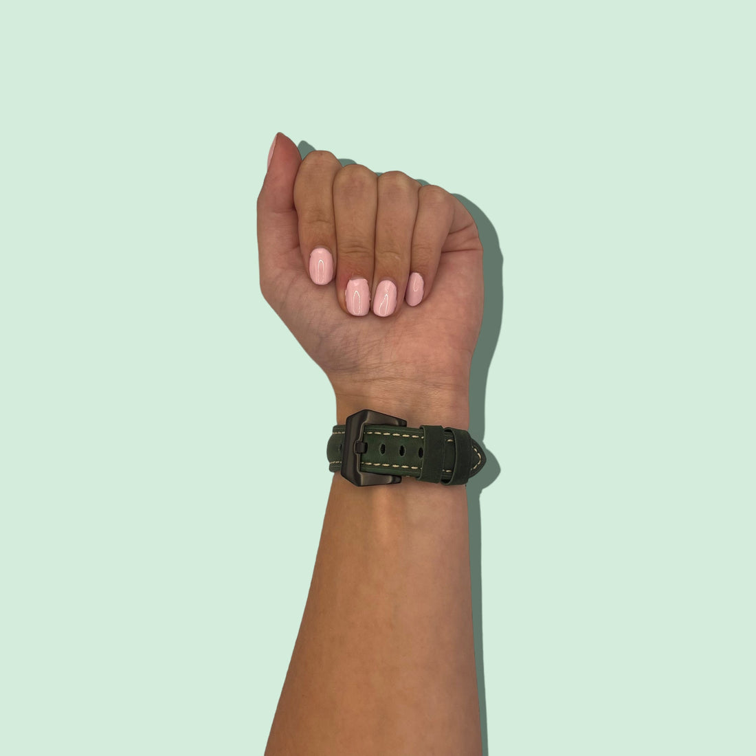 green-black-buckle-tissot-22mm-range-watch-straps-nz-retro-leather-watch-bands-aus
