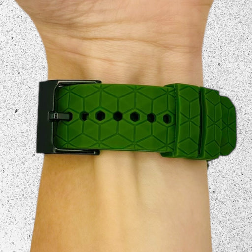 army-green-hex-pattern-garmin-quatix-7-watch-straps-nz-silicone-football-pattern-watch-bands-aus
