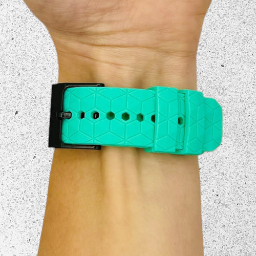 teal-hex-pattern-garmin-descent-g2-watch-straps-nz-silicone-football-pattern-watch-bands-aus