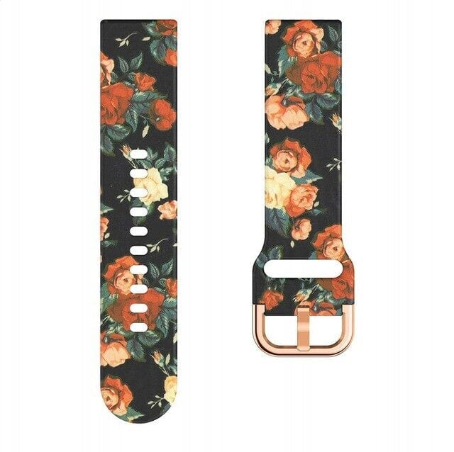 flowers-black-huawei-watch-gt-5-pro-42mm-watch-straps-nz-pattern-straps-watch-bands-aus