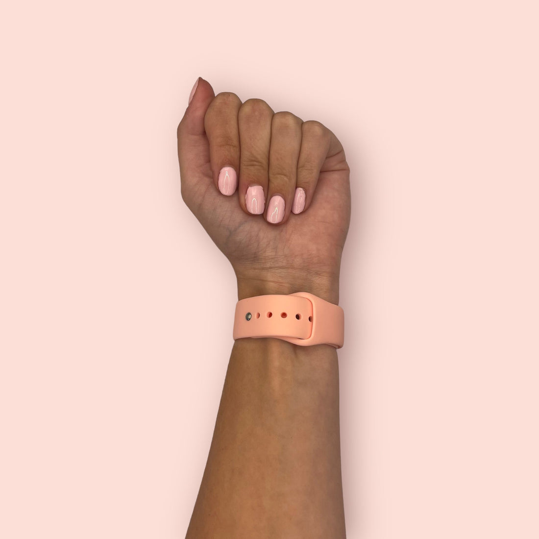 peach-garmin-fenix-8-(43mm)-watch-straps-nz-silicone-button-watch-bands-aus