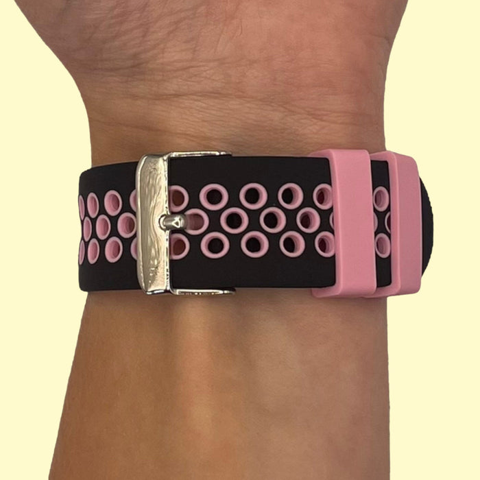 black-pink-garmin-venu-4-(41mm)-watch-straps-nz-silicone-sports-watch-bands-aus