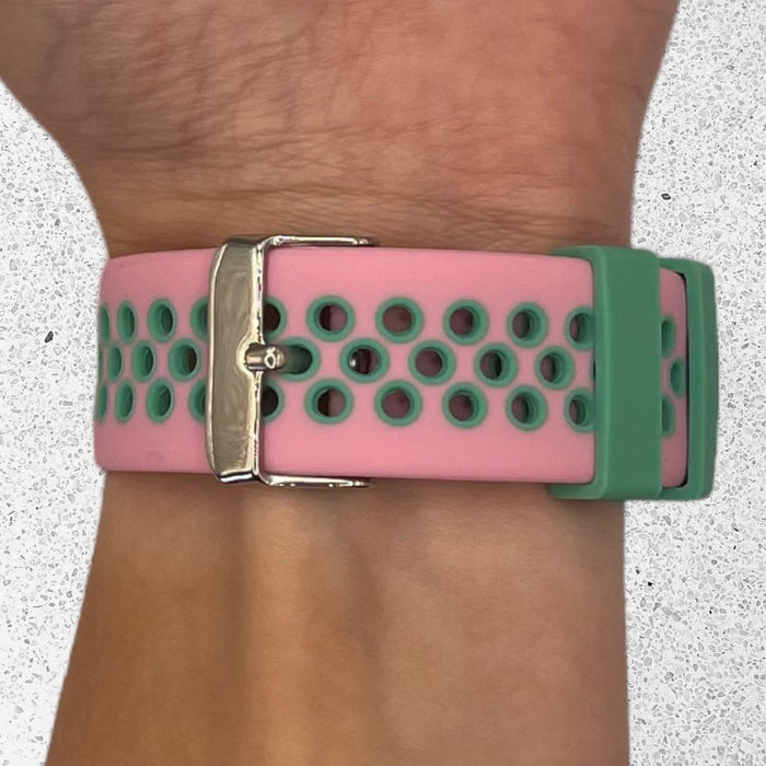 pink-green-coros-apex-4-(42mm)-watch-straps-nz-silicone-sports-watch-bands-aus