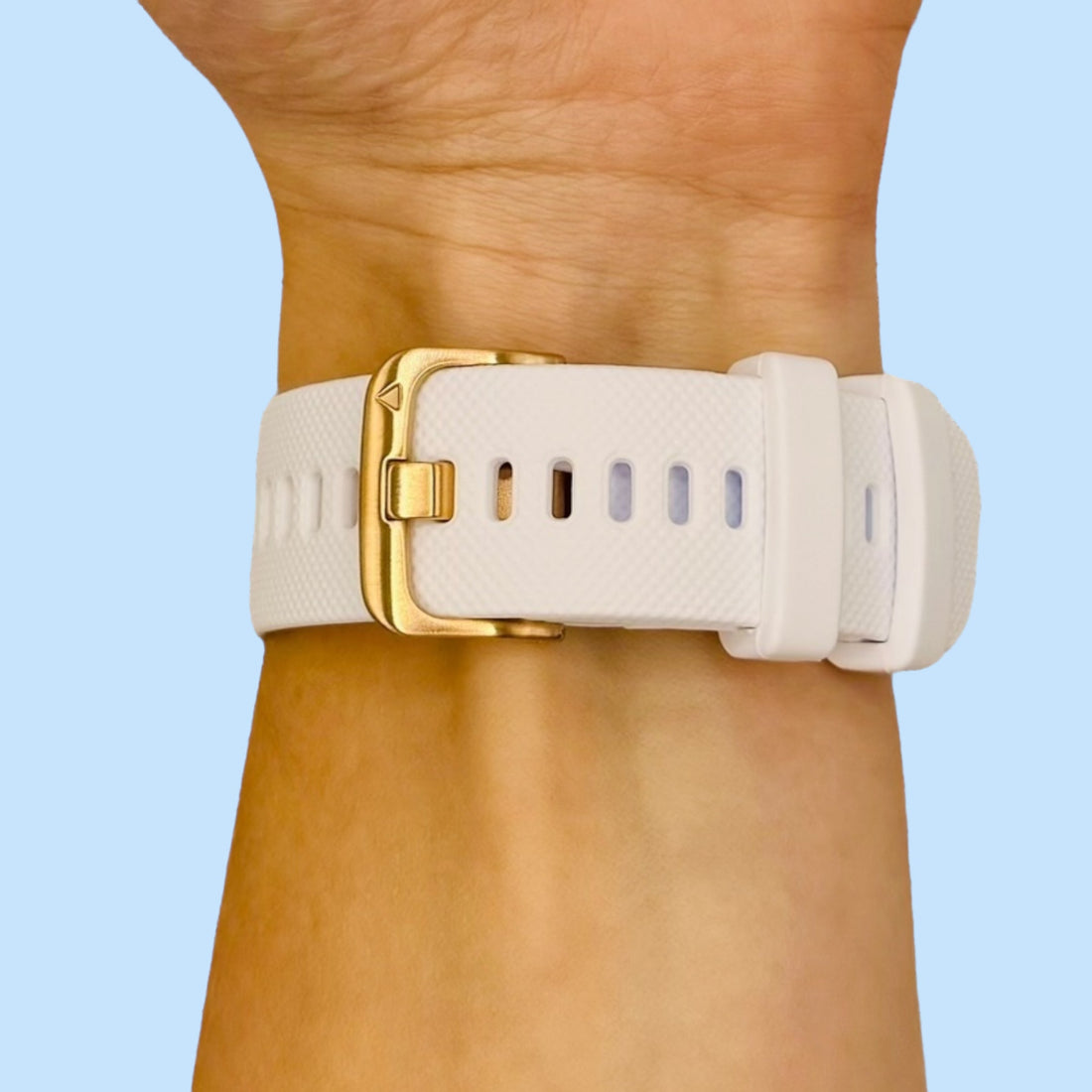 white-rose-gold-buckle-garmin-venu-watch-straps-nz-silicone-watch-bands-aus