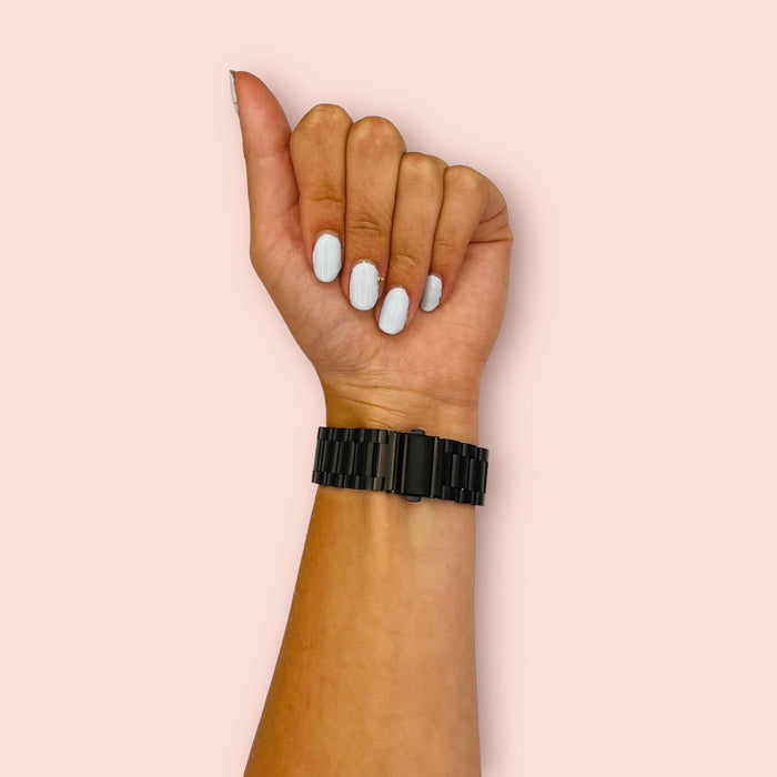 black-metal-garmin-vivoactive-6--watch-straps-nz-stainless-steel-link-watch-bands-aus