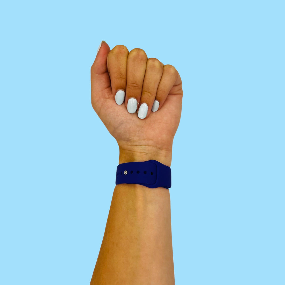 navy-blue-samsung-galaxy-watch-7-(40mm)-watch-straps-nz-silicone-button-watch-bands-aus