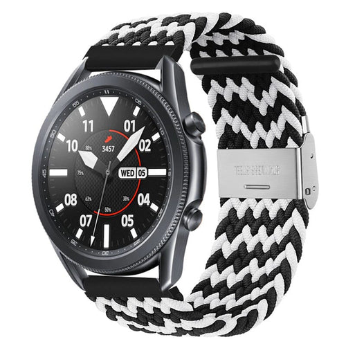 black-white-zig-coros-apex-2-watch-straps-nz-nylon-braided-loop-watch-bands-aus