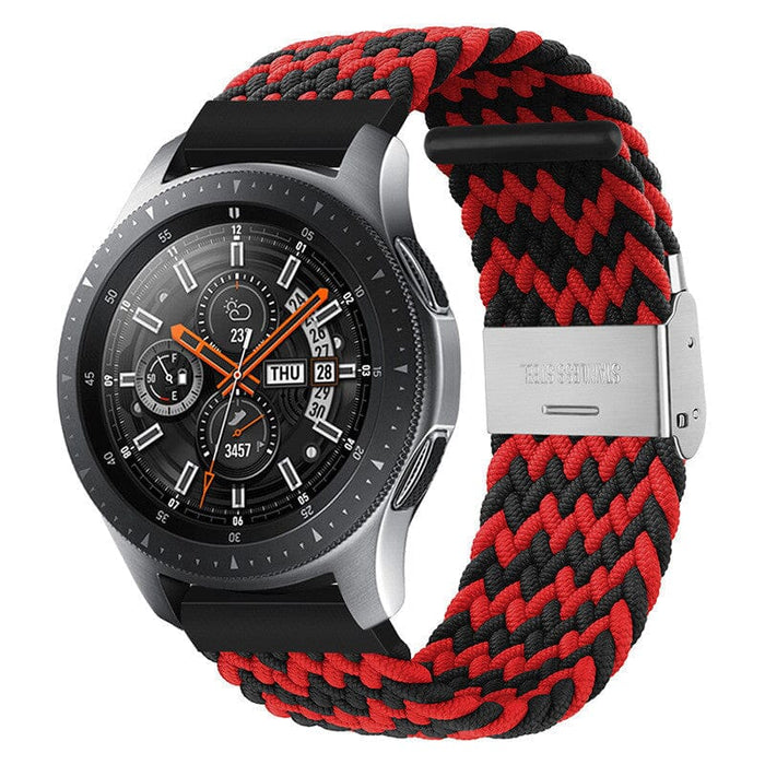 black-red-zig-fossil-hybrid-tailor,-venture,-scarlette,-charter-watch-straps-nz-nylon-braided-loop-watch-bands-aus
