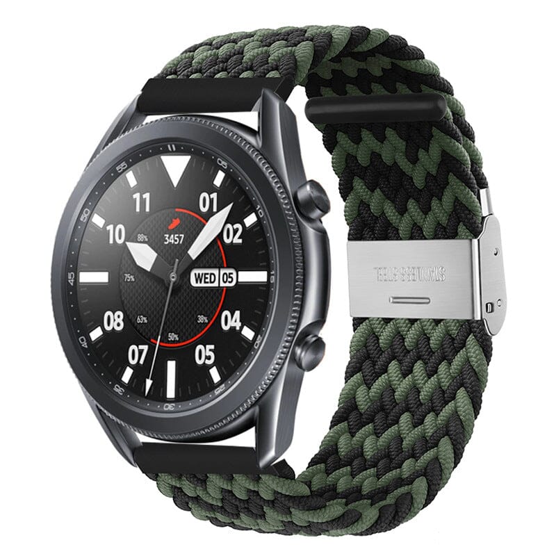 black-green-zig-samsung-galaxy-watch-5-pro-(45mm)-watch-straps-nz-nylon-braided-loop-watch-bands-aus-995714