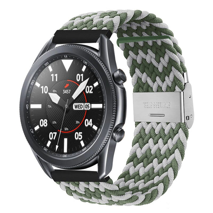 green-white-zig-huawei-honor-s1-watch-straps-nz-nylon-braided-loop-watch-bands-aus